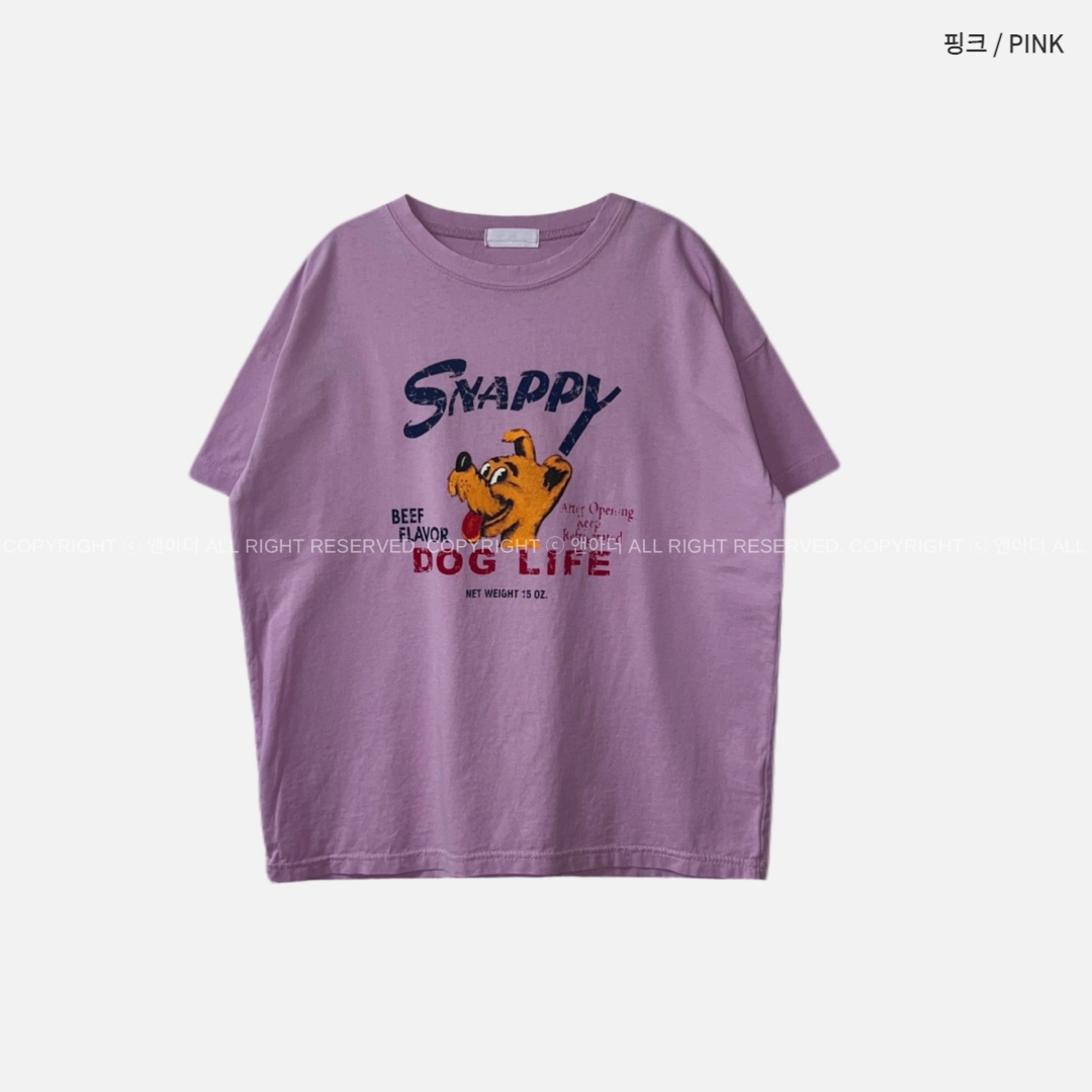 반팔 티셔츠 코코아 색상 이미지-S2L18