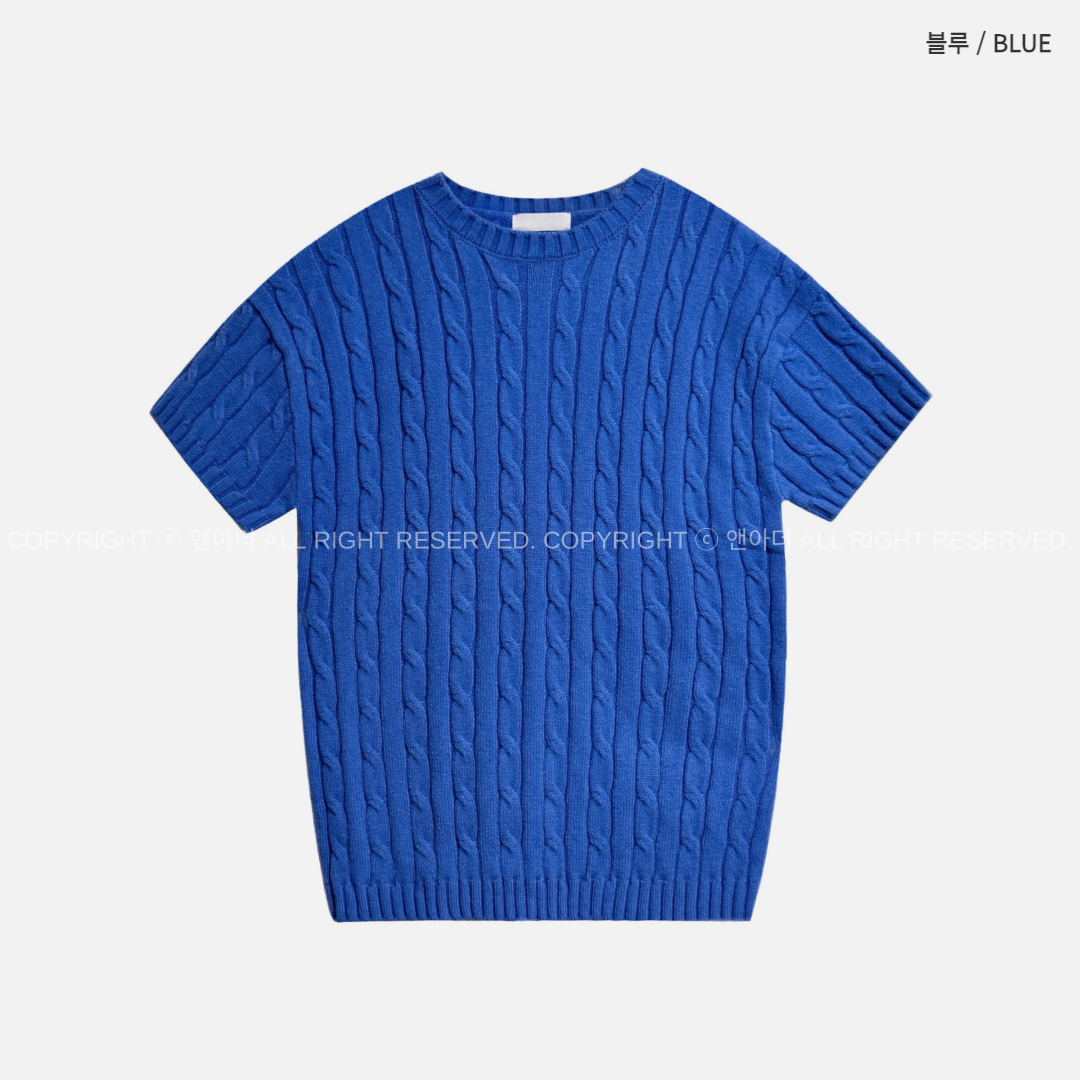 반팔 티셔츠 블루 색상 이미지-S2L25